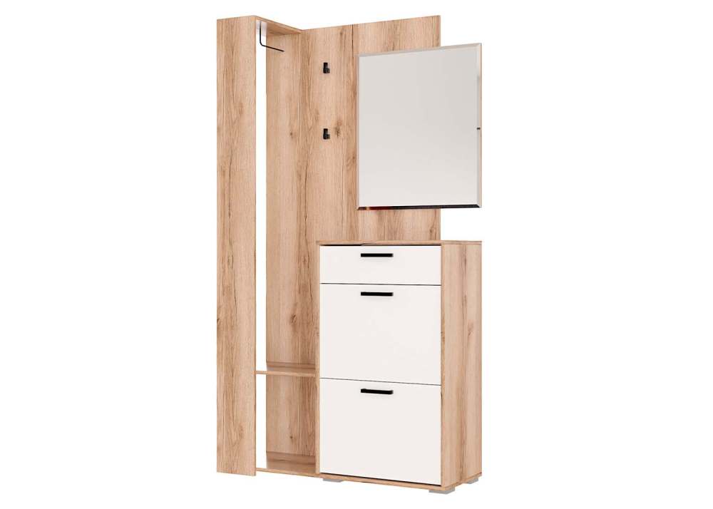 Прихожая «Номер 4» Дуб Делано/Белый