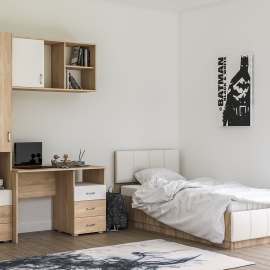 Модульная молодежная «Линда» Дуб сонома/Белый