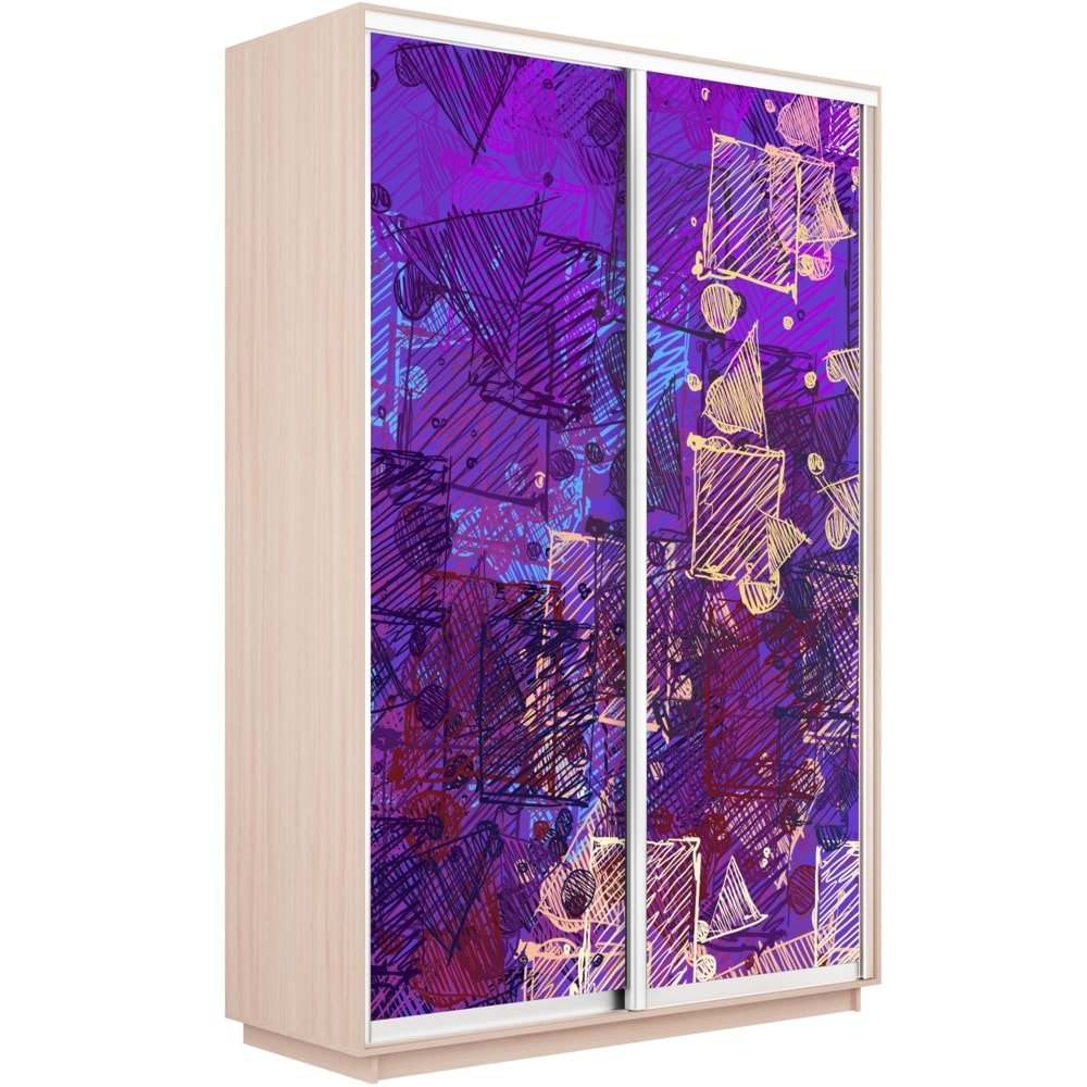 Шкаф-купе двухдверный «Экспресс Дуо» 2200 Фото 1012 дуб молочный