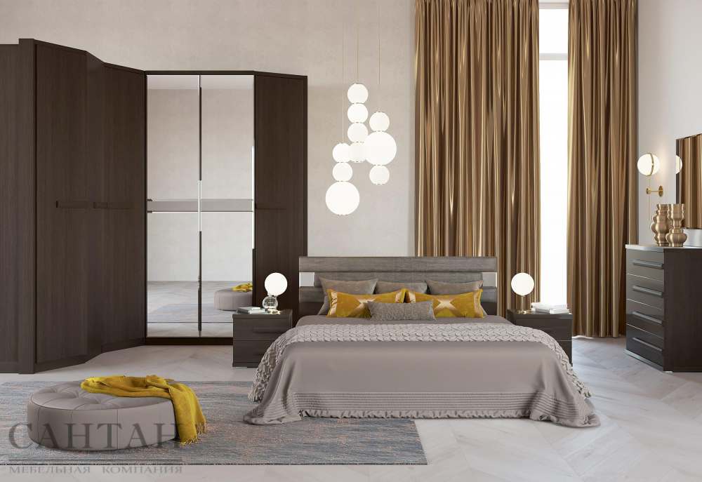 Спальня «Леонардо 5» Венге/Alpina 14