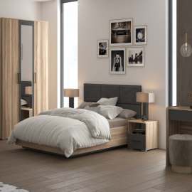 Модульная спальня «Betti» Дуб каньон/Графит серый