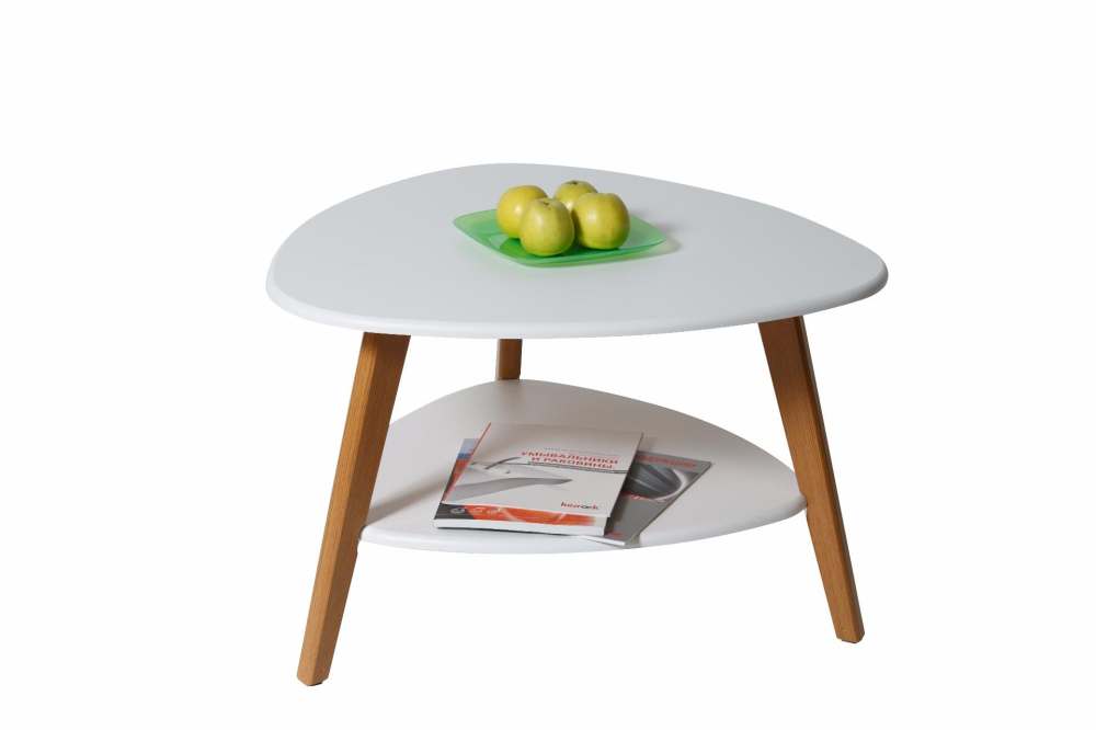 Столик журнальный «Бруклин» белый/дуб светлый