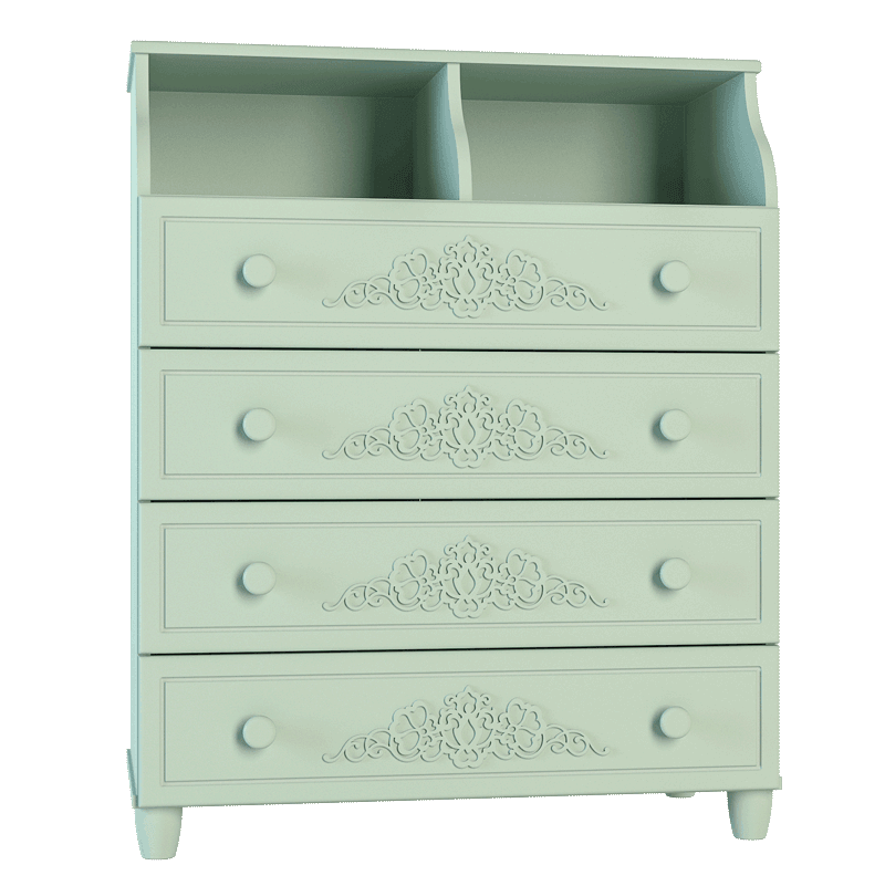 Комод «Соня» СО-6К Мята/салат шагрень