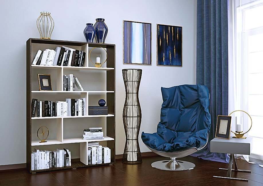 Стеллаж  «2» Дуб венге/дуб молочный, высота 180 см