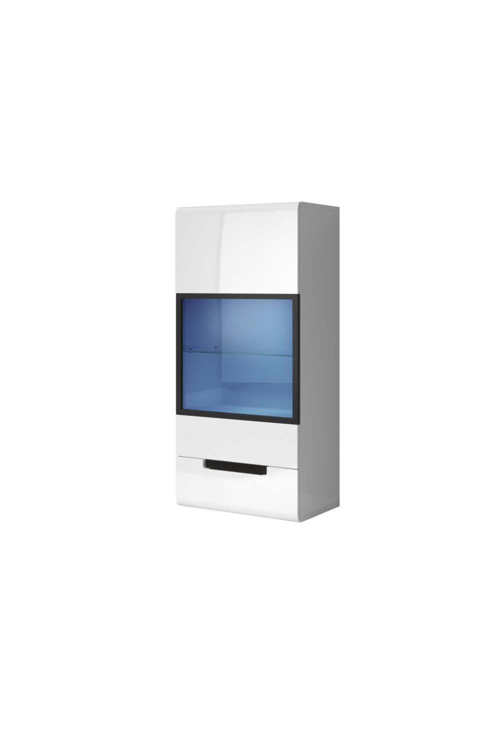 Витрина «Hektor» L 2497AJ typ 08 (левая) Белый ламинат/Белый глянец