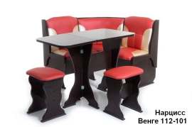 Набор мебели для кухни «Нарцисс» Венге/Экокожа комбинированная