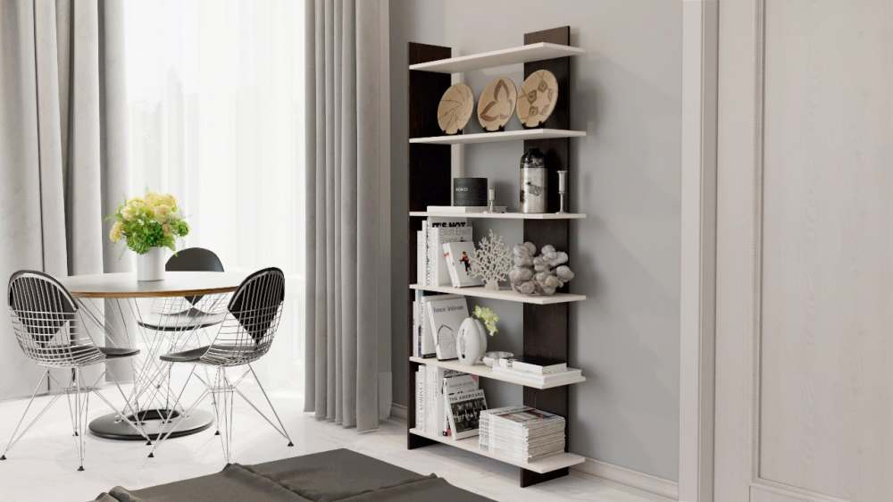 Стеллаж «тип 13» (Венге Цаво/Дуб Белфорт), глубина 26 см