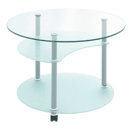 Стол журнальный «Луна М» матовое стекло