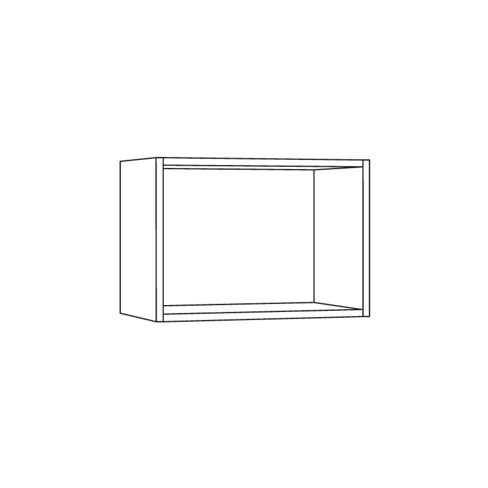 Шкаф навесной 500 горизонт. «Жанна» морковный металлик