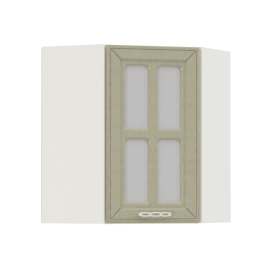 Шкаф навесной угловой витрина «Маргарита» имбирь