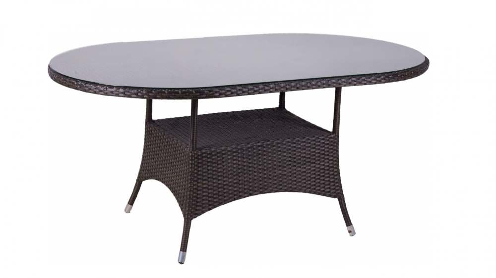 Стол овальный со стеклом «Крит»