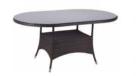 Стол овальный со стеклом «Крит»