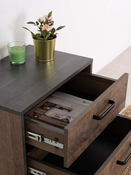 Тумба прикроватная 13.242 «Стронг» Дуб Гранж Колониальный/Интра 