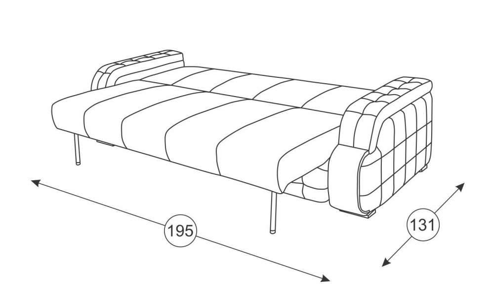 Диван-кровать «Николь» Лаунж 27 коралловый