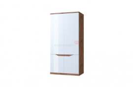 Шкаф двухстворчатый 2DG «Evora» дуб веллингтон\белый