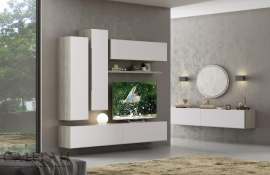 Гостиная «Уна Лофт 8» Дуб серый/Milk