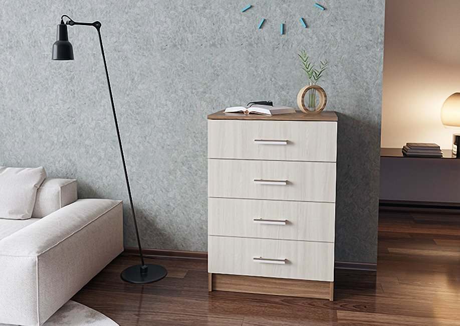 Комод «2» Ясень шимо темный, ширина 60 см