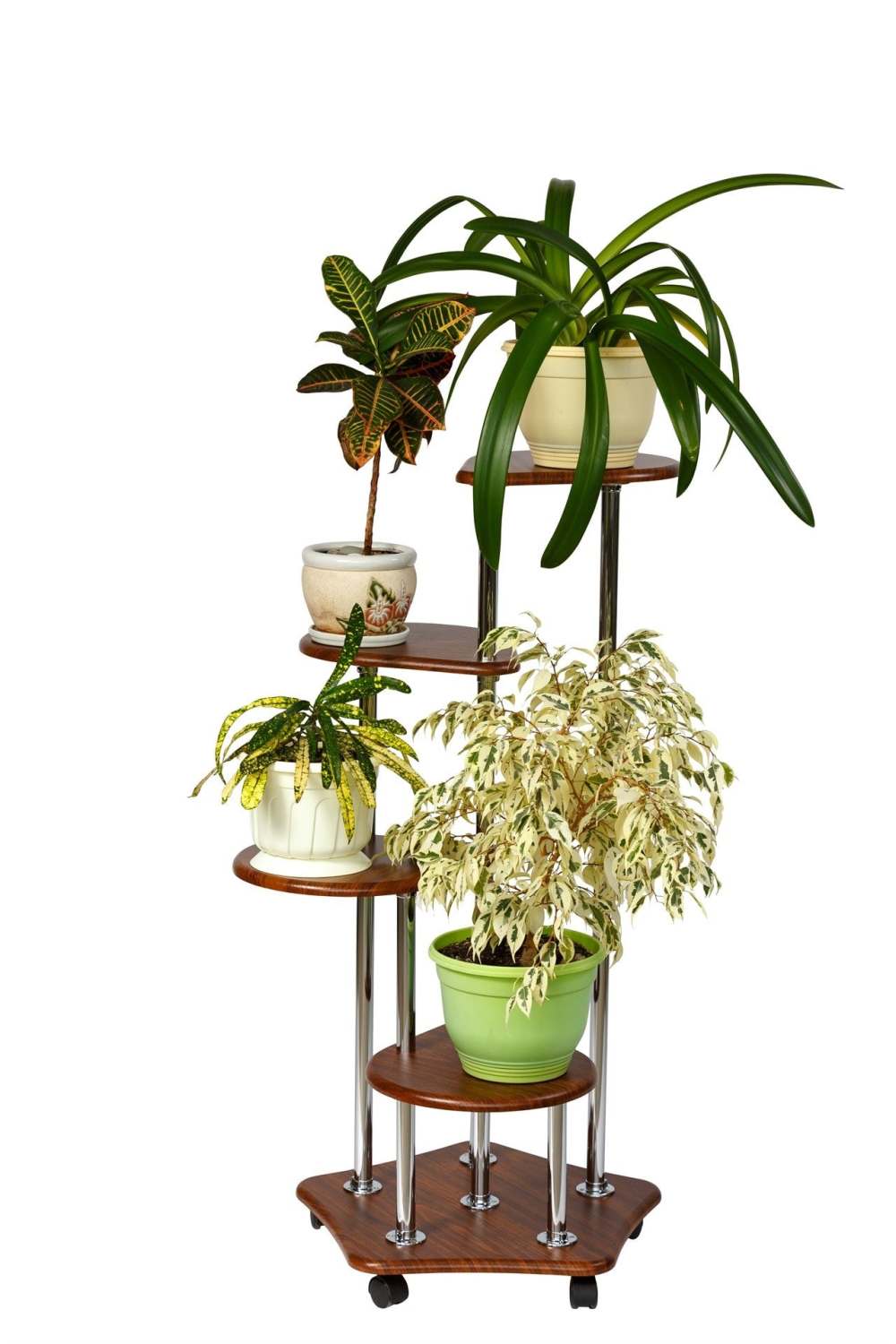 Подставка для цветов «Четверочка» Орех