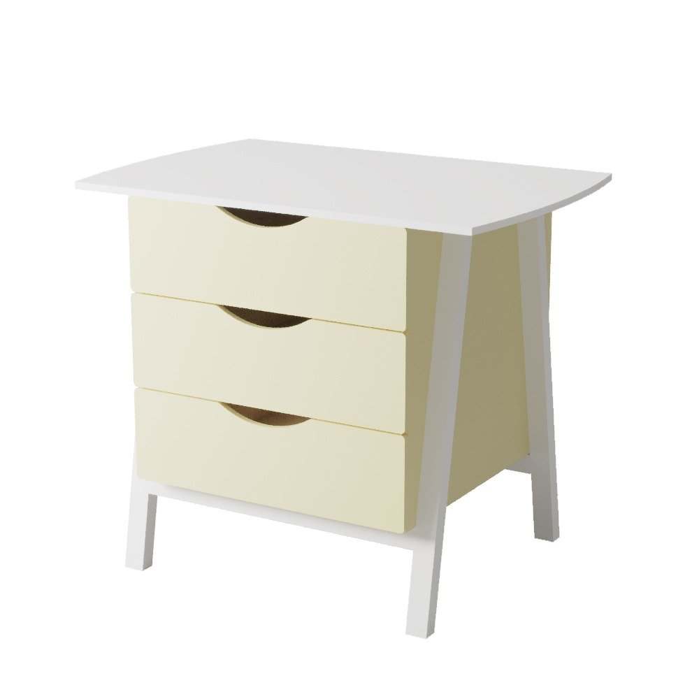 Комод пеленальный «SHOW S» Молочный/Белый, высота 105 см