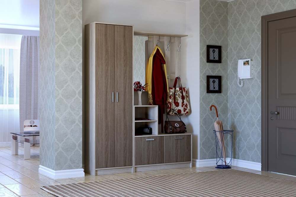 Прихожая «Ориноко» Ясень Шимо светлый/Ясень Шимо темный