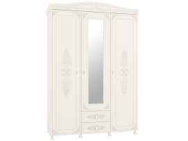 Шкаф трехстворчатый с зеркалом «Ассоль» АС-27 Белое дерево, 152,8х56,6х223 см