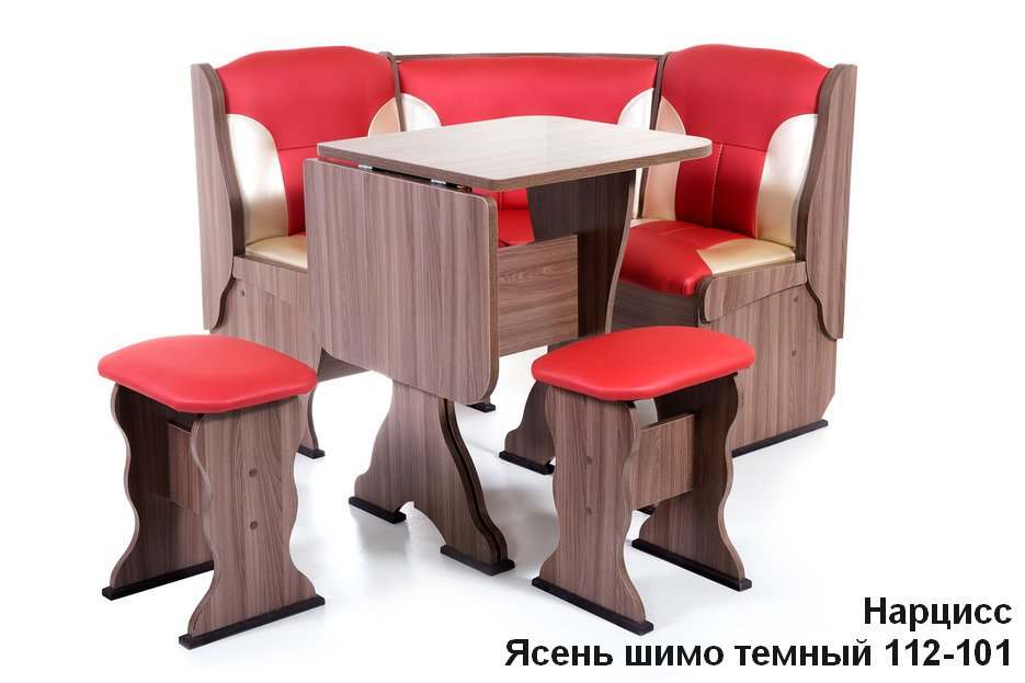 Экокожа комбинированная 112/101 красный/бежевый