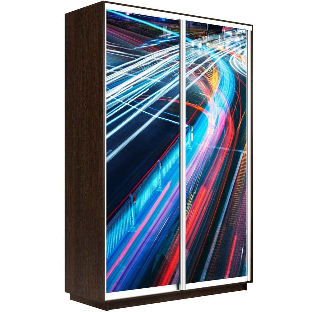 Шкаф-купе двухдверный «Экспресс Дуо» 2200 Фото 1008 венге