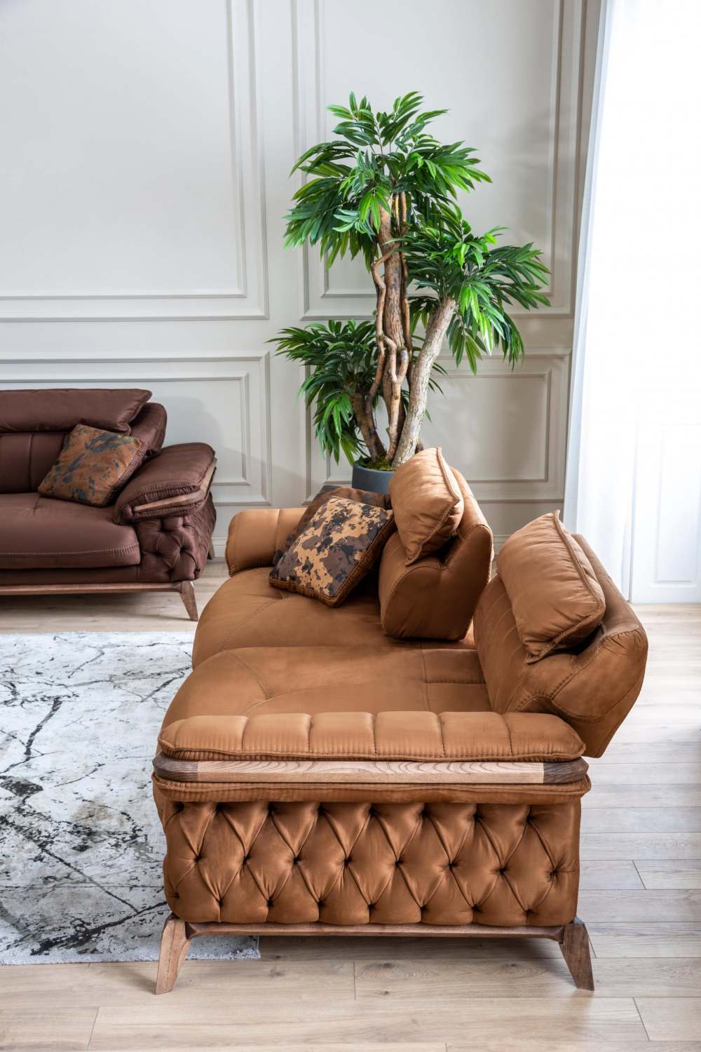 Диван 3х местный «Maserati» без спального места Коричневый