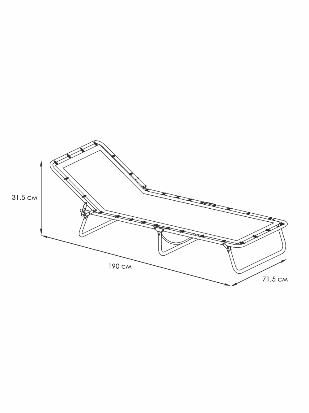Кровать раскладная «Соня-4» с вшитым полумягким матрасом