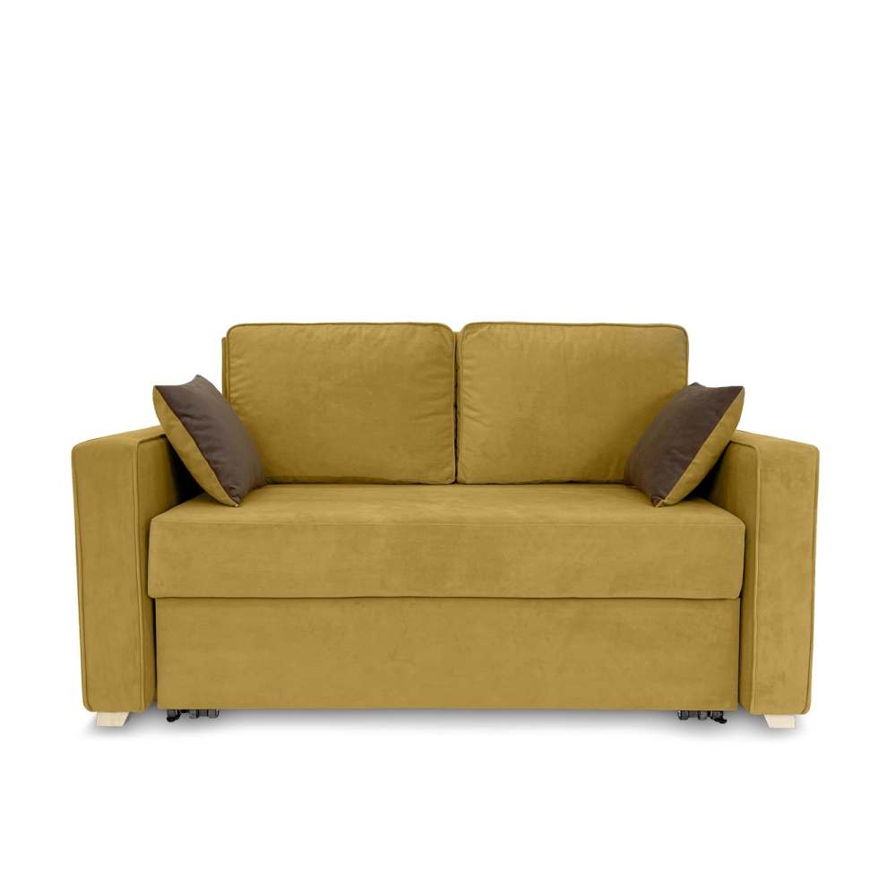 Прямой диван «Чарли» Ультра мустард/Ультра шоколад