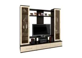 Гостиная «02» Дуб венге/Дуб молочный