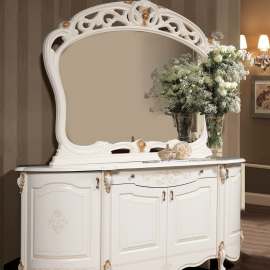 Тумба с зеркалом «Аллегро» Белый, ширина 186,5 см