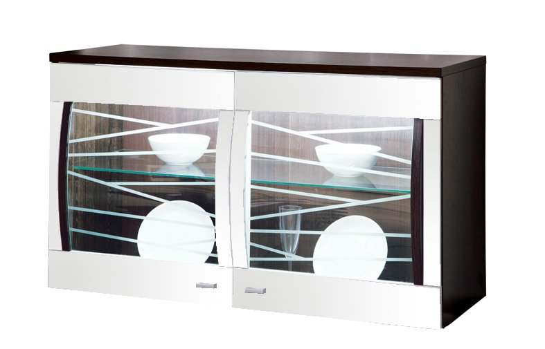 Шкаф навесной «Алабама» 06.109, Венге белый глянец