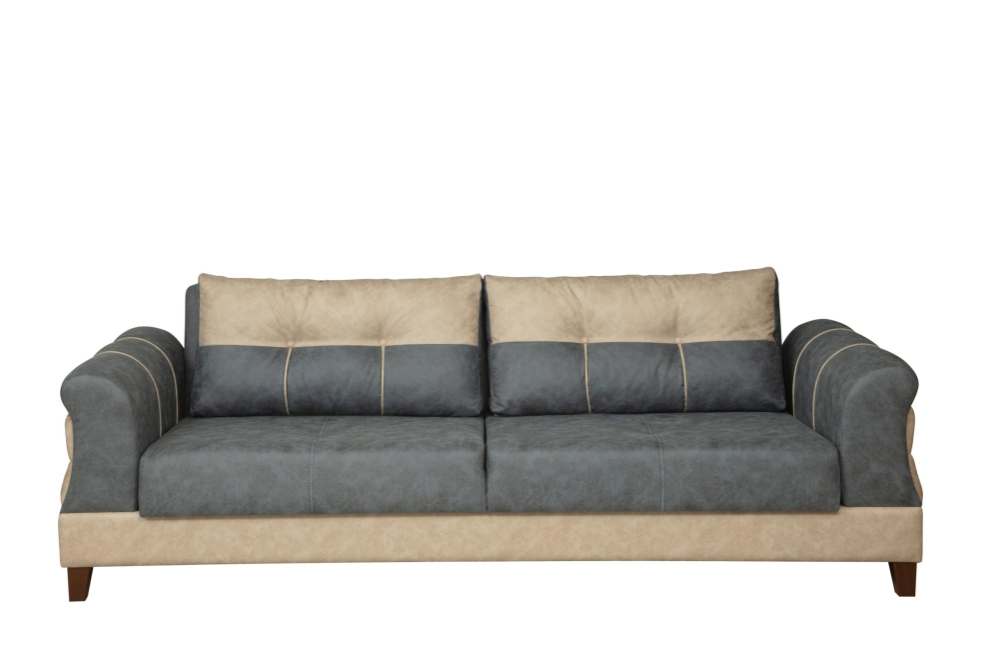 Диван-кровать «Соланж» Замша баффало океан/замша баффало милк