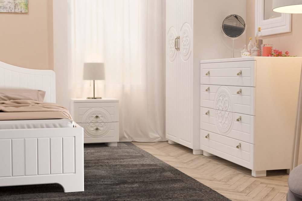 Спальня «Монблан 2020-03» белое дерево