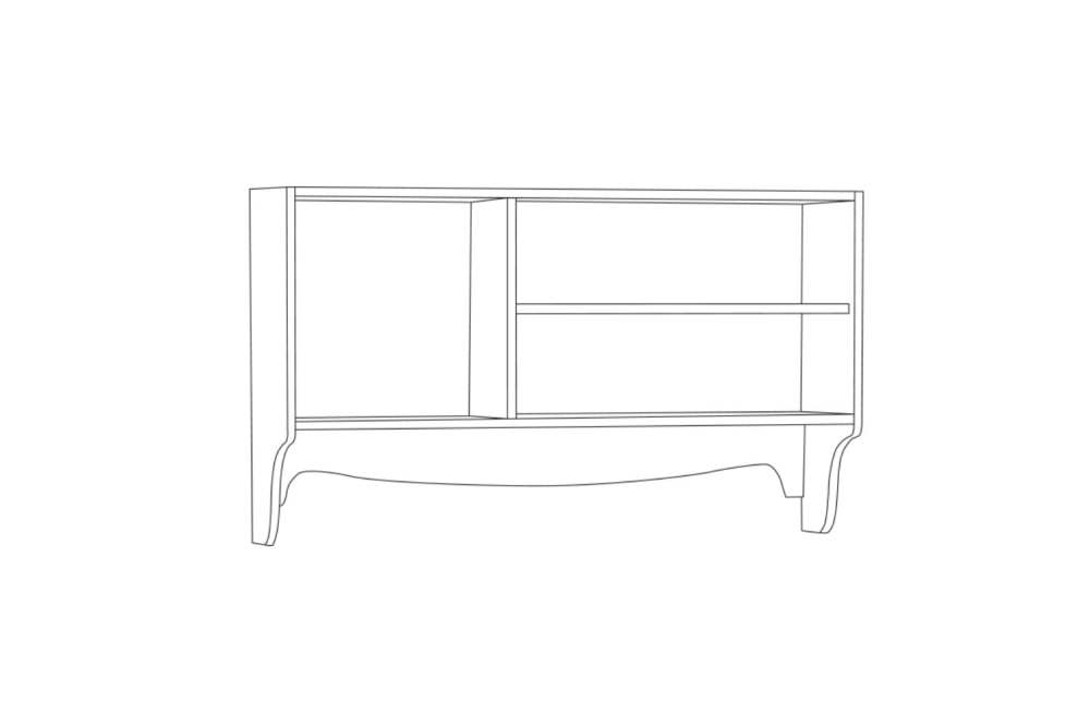 Полка навесная «Флоренция» 10.119 Ясень Анкор