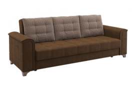 Диван-кровать «Паркер» Жаккард крона браун/Шанель мокко