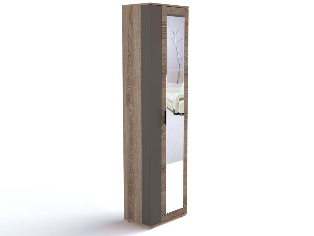 Шкаф для одежды с зеркалом ПХ-1 «Ханна» Ясень Таормино, ширина 54 см