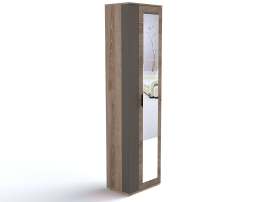Шкаф для одежды с зеркалом ПХ-1 «Ханна» Ясень Таормино, ширина 54 см
