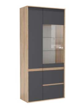 Шкаф комбинированный 48.01 «Берта» Диамант серый, размер 210х95х42 см