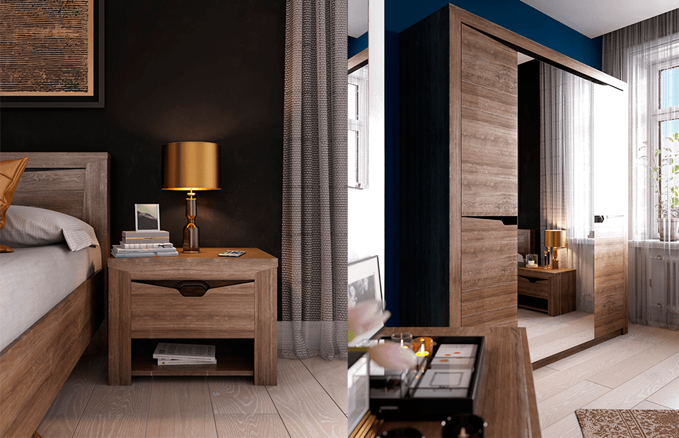 Спальный гарнитур «Соренто» дуб стирлинг