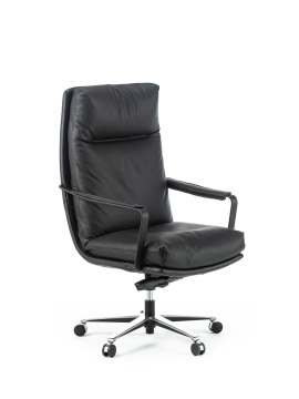 Кресло «078» Кожа черная