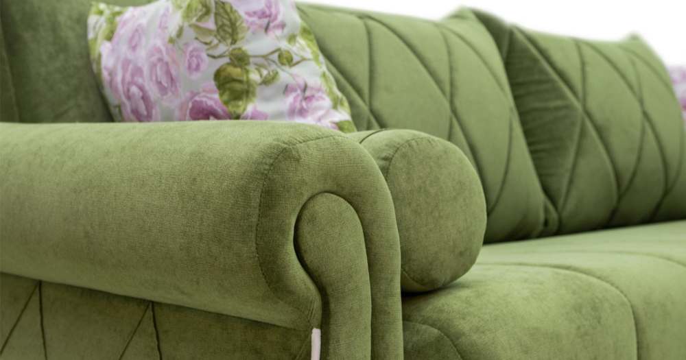 Диван зеленый велюр «Роуз» ТД 256 Велюр В-13 оливковый