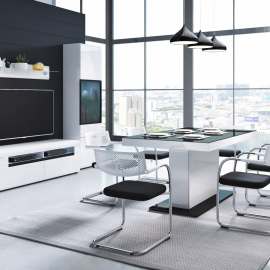 Гостиная «Hektor» 2497AJ Белый ламинат/Белый глянец