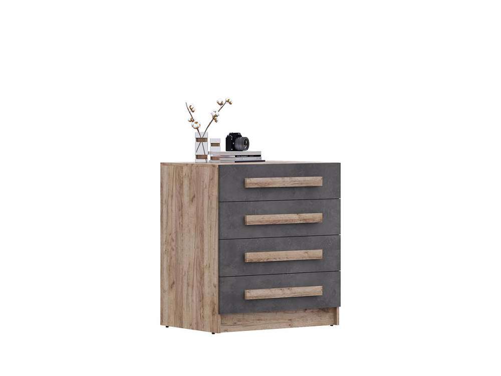 Комод «Тесс» Дуб Крафт золотой/Пепельный тёмный