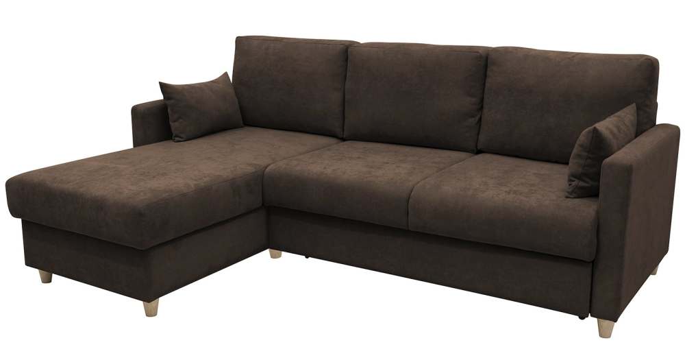 Диван-кровать угловой «Дилан» ТД 271 Лаунж 10 коричневый