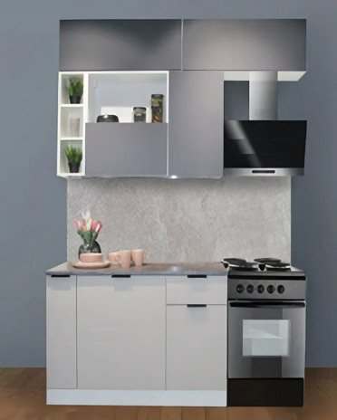 Кухня «Soft Грей» 1,8м