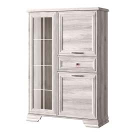 Шкаф-витрина 1V2D1S «Fabio» каштан найроби, высота 141 см