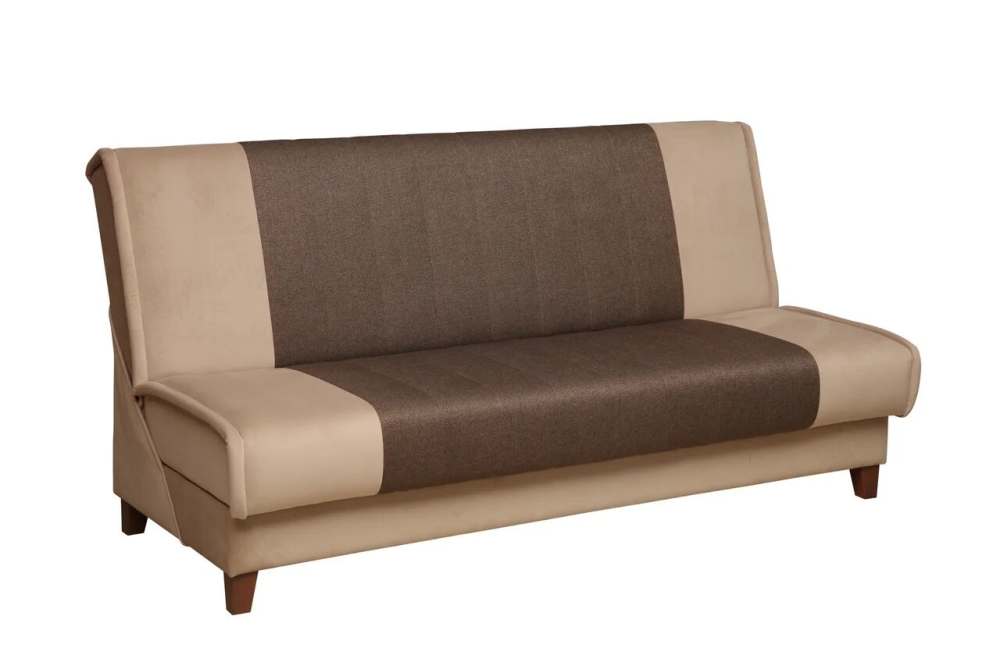 Диван-кровать «Палермо» Жаккард крона эспрессо/микровелюр кофе с молоком