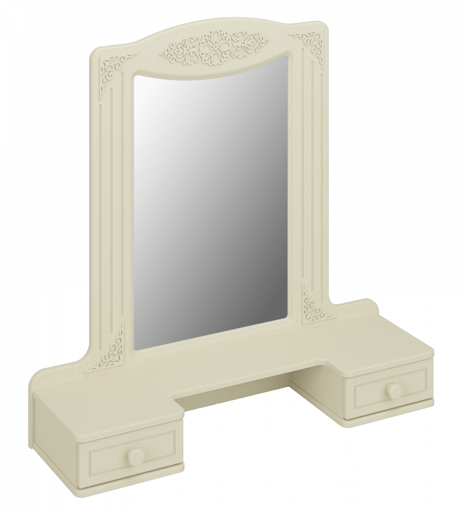 Полка с зеркалом «Ассоль плюс» АС-38 Ваниль